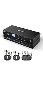 Amazon.co.jp: TESmart USB3.0 USB-C+HDMI KVMスイッチ 4入力2出力